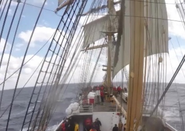 Eagle crewmembers respond to a sail casualty while underway