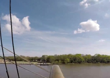 Coast Guard Cutter Eagle exchange cannon salutes