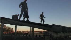Fox Company Negotiates Obstacle Course