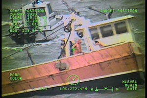 COAST GUARD, LOCALS SAVE 6 FROM BOAT SINKING OFF NEW BEDFORD, MA