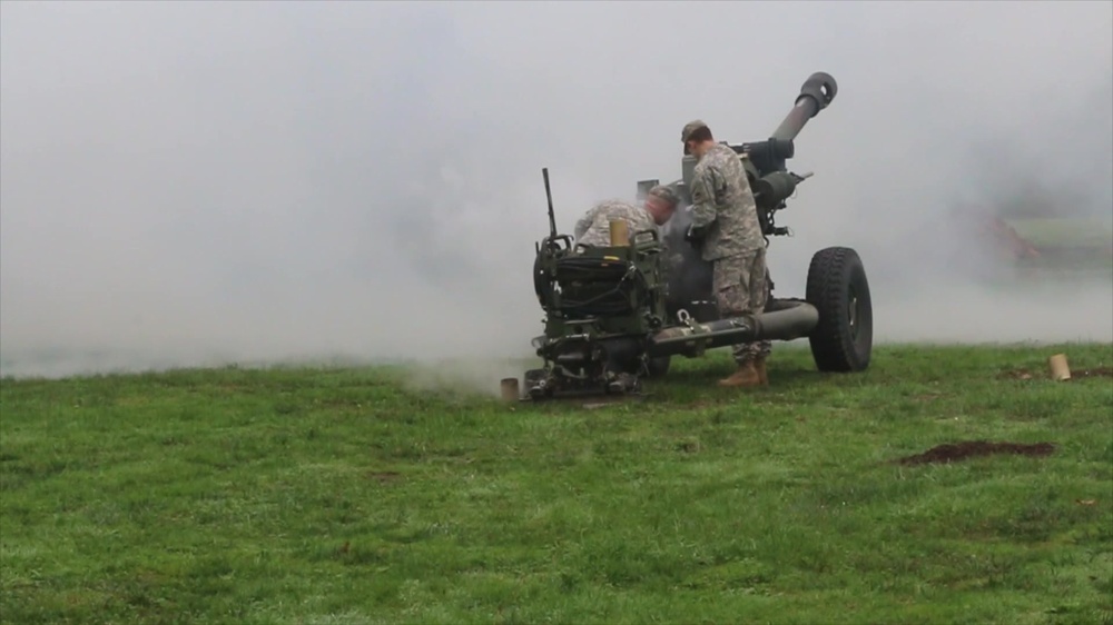 DVIDS - Video - 2-218 FA Howitzer 21-Gun Salute