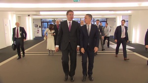 The Prime Minister of Serbia visits NATO, Arrival B-Roll