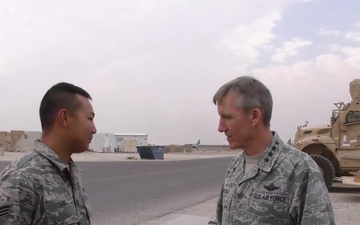 COMACC Visits 386th AEW, Praises Airmen's Contributions to the Fight