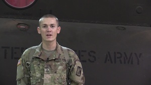PFC Dustin Knowles sends a holiday greeting to family