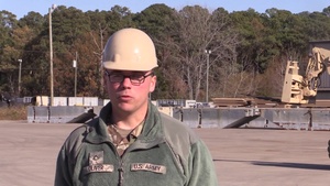 PFC Mazimilian Oliver sends a holiday greeting to his family in San Diego, CA.
