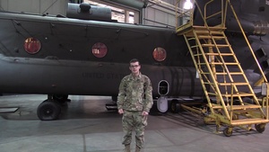 PV2 Noah Chapman sends a holiday greeting to family in Rowlett, TX.