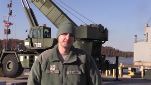 PFC Nick Ward sends a holiday greeting to his family in Greenville, MI.