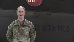 PV1 Sarah Fairchild sends a holiday greeting to family in Jupiter, FL