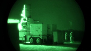 Counter Rocket, Artillery, and Mortar battery performs a calibration test fire
