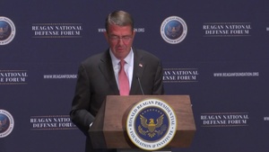 Carter Provides Closing Remarks at Reagan National Defense Forum