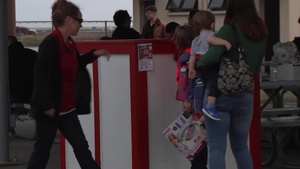 B-roll of the thrift store hosting a toy drive