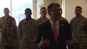Carter Meets Troops at Yokota Air Base