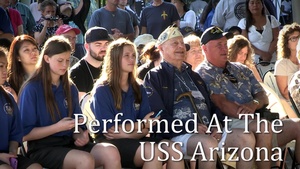 U.S. Marine Corps Forces, Pacific Band plays at the USS Arizona Memorial Visitor Center