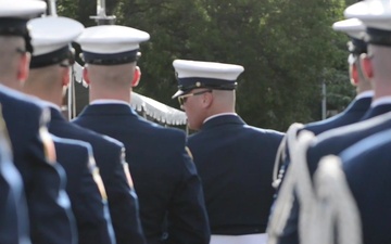Coast Guard Ceremonial Honor Guard Silent Drill Team performs at Pearl Harbor Memorial Parade