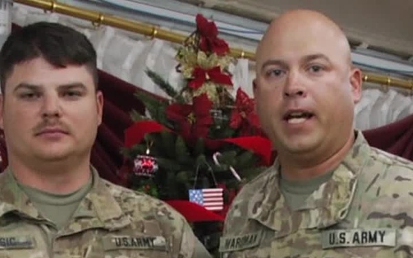 CPT Joseph Ladisic and 1SG Justin Wardman Season's Greetings