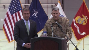 Carter, Resolute Support Commander Hold Press Conference at Bagram Airfield