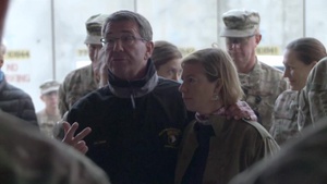 Carter meets troops at Bagram Airfield, visits November blast site