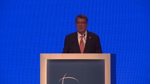 Carter delivers remarks during Manama Dialogue 6 of 7