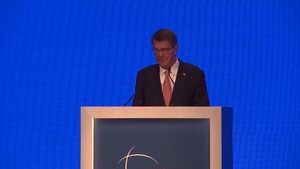 Carter delivers remarks during Manama Dialogue 7 of 7