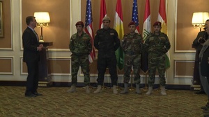 Carter Meets KRG President, Recognizes Peshmerga Soldiers for Bravery