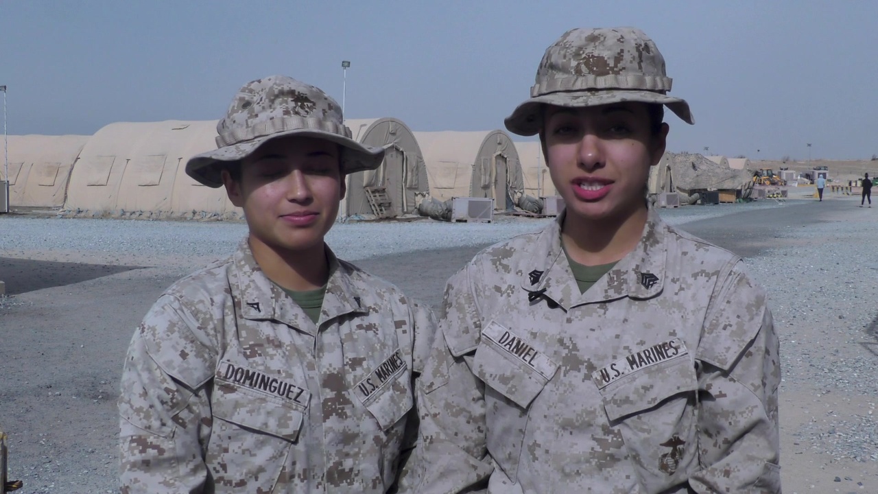 DVIDS - Video - Sgt Bianca Daniel & LCpl Bernadette Dominguez - Holiday  Greetings