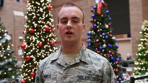 Airman 1st Class Jordan Monroe holiday greeting