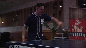 B-roll of a Single Marine Program pingpong tournament