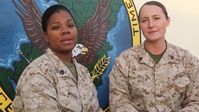 Staff Sgt. Jennifer Poole and Staff Sgt. Shakelia Woods
