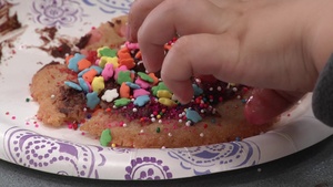 B-roll of a fire and icing holiday safety course
