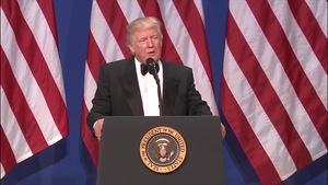 President Trump Talks to Troops in Afghanistan at the SAS Ball