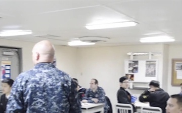 USS Ronald Reagan Sponsered An English Class For Japanese Sailors