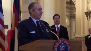 Adjutant General of Colorado, Maj. Gen. H. Michael Edwards, speaks at the opening of the Colorado General Assembly's Military and Veterans Appreciation Day, Part 1