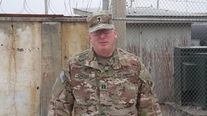 CPT Paul Cartmill sends a shout out for the Falcons
