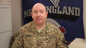 MAJ James Fager sends a shout out for the Patriots