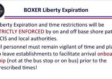 USS Boxer Deployment 2016 Dubai Liberty Port Brief