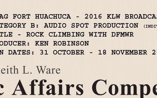 2016KLW-HUACHUCA-BCAT B Audio Spot Production