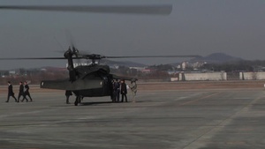 Secretary of Defense arrives at Osan AB