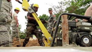 Royal Thai and U.S. Service Members build a Classroom during Cobra Gold