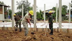 Partner Nations Work Together to Build a Classroom in Korat during Cobra Gold
