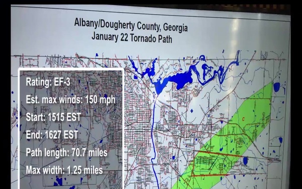 Tornado Damage on Marine Corps Logistics Command