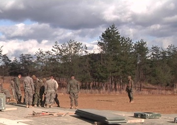 B-Roll of MWSS-171 constructing a vertical take-off and landing pad