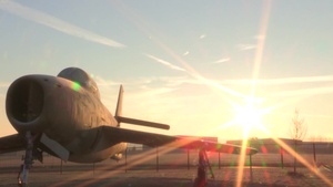 Sunrise over an F-84F Static Display