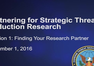 Partnering for Strategic Threat Reduction Research: Finding Your Research Partner