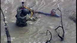 Cal Guard Blackhawk - diverts from flood survelliance to save a life