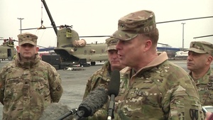10th Combat Aviation Brigade Arrival Press Briefing
