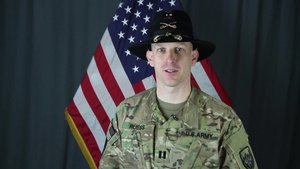 CPT Michael Russ sends a Valentine's Day greet to his wife