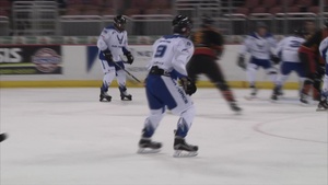 Military Service Members and Veterans Play Ice Hockey for Charity
