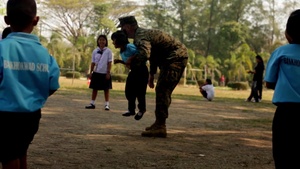Marines visit school during exercise Cobra Gold