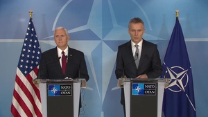 NATO Joint Press Point with Vice President Pence