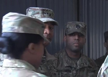 US Army G-4 Visits Iron Brigade Soldiers-- Broll